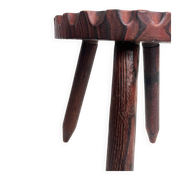 tripod stool with raw charm