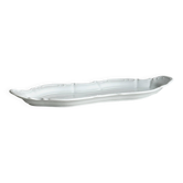 white porcelain plate in an unusual shape