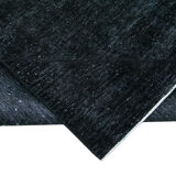 Handwoven persian overdyed 288 cm x 396 cm black wool carpet