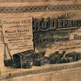Travel trunk late nineteenth marked "At the start, Paris"
