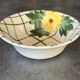 Cup vintage in ceramic enamelled signed fleur peinture decoration