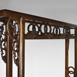 Wardrobe with Asian coat made of wood carved with dragons