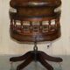 Vintage Chesterfield captain's chair in leather