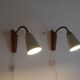 Paire d'applique scandinaves en teck 1960