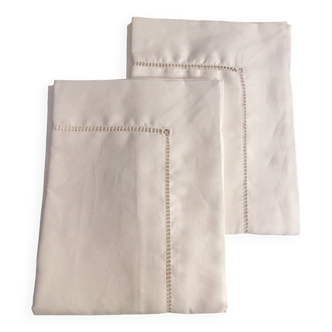 Pair of square Venice row of day pillowcases
