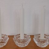 3 candle holders cristal d'arques "royal" model