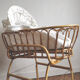 Rattan couffin on stand