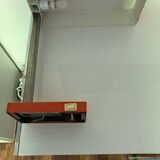 Large vintage orange desk lamp from the 70s in metal
