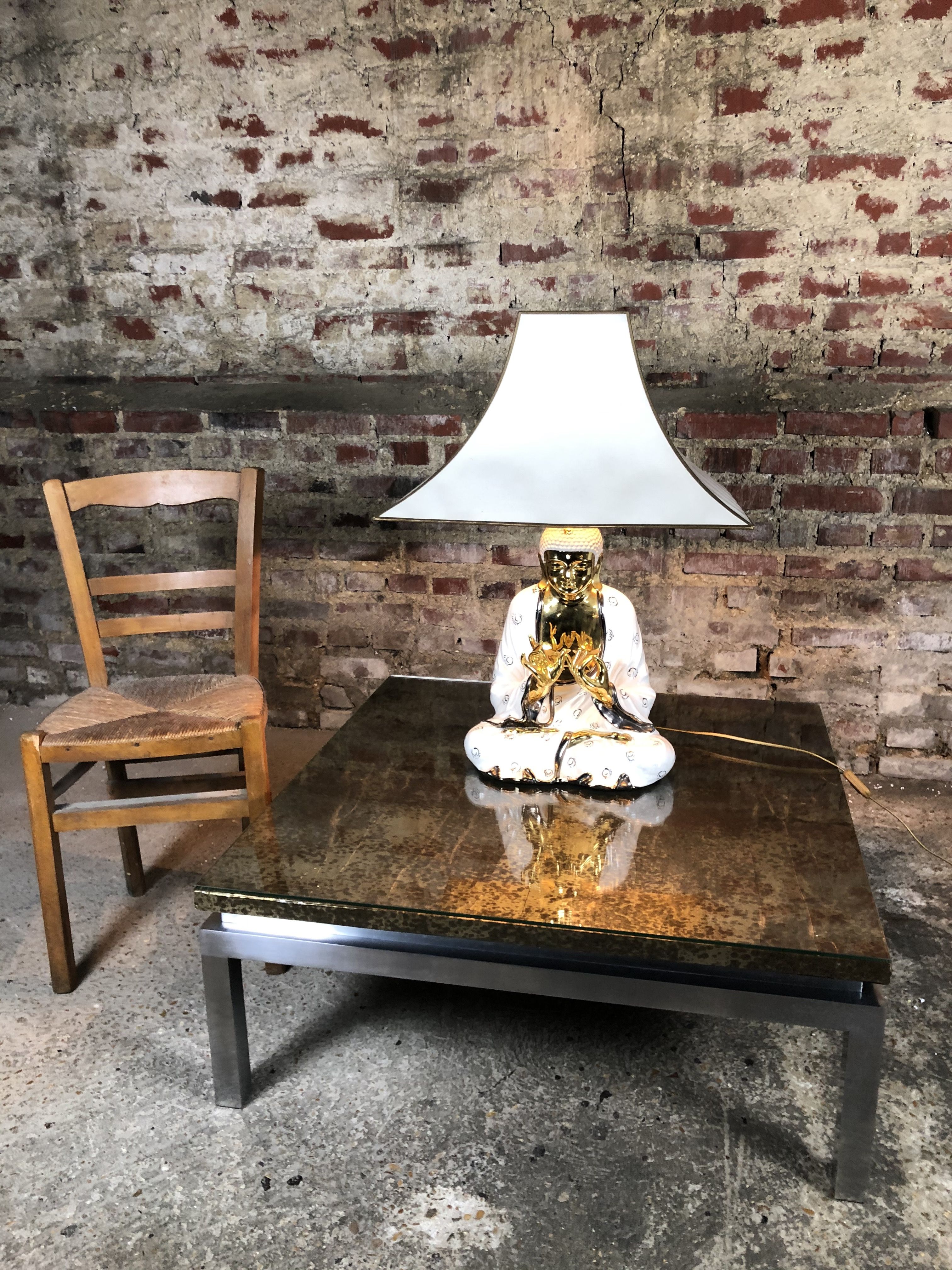Buddha ceramic lamp Italy 1970s
