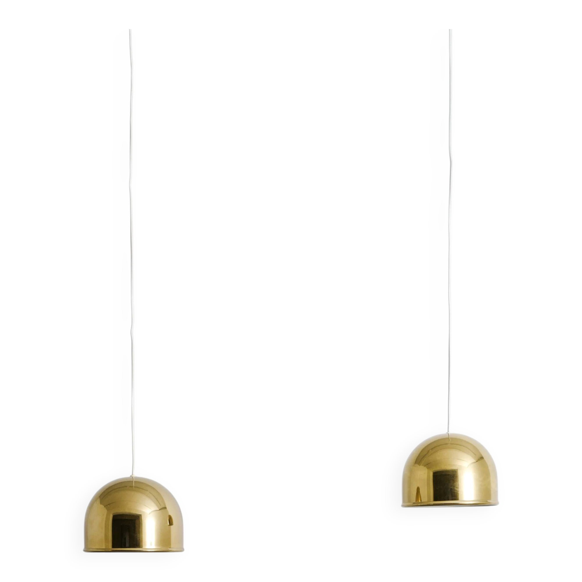 Paire de suspensions en bronze suédois par bergboms, années 1960