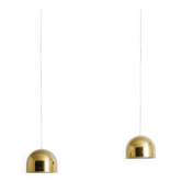PAIR OF SWEDISH BRASS PENDANT CEILING LAMPS BY BERGBOMS, 1960s