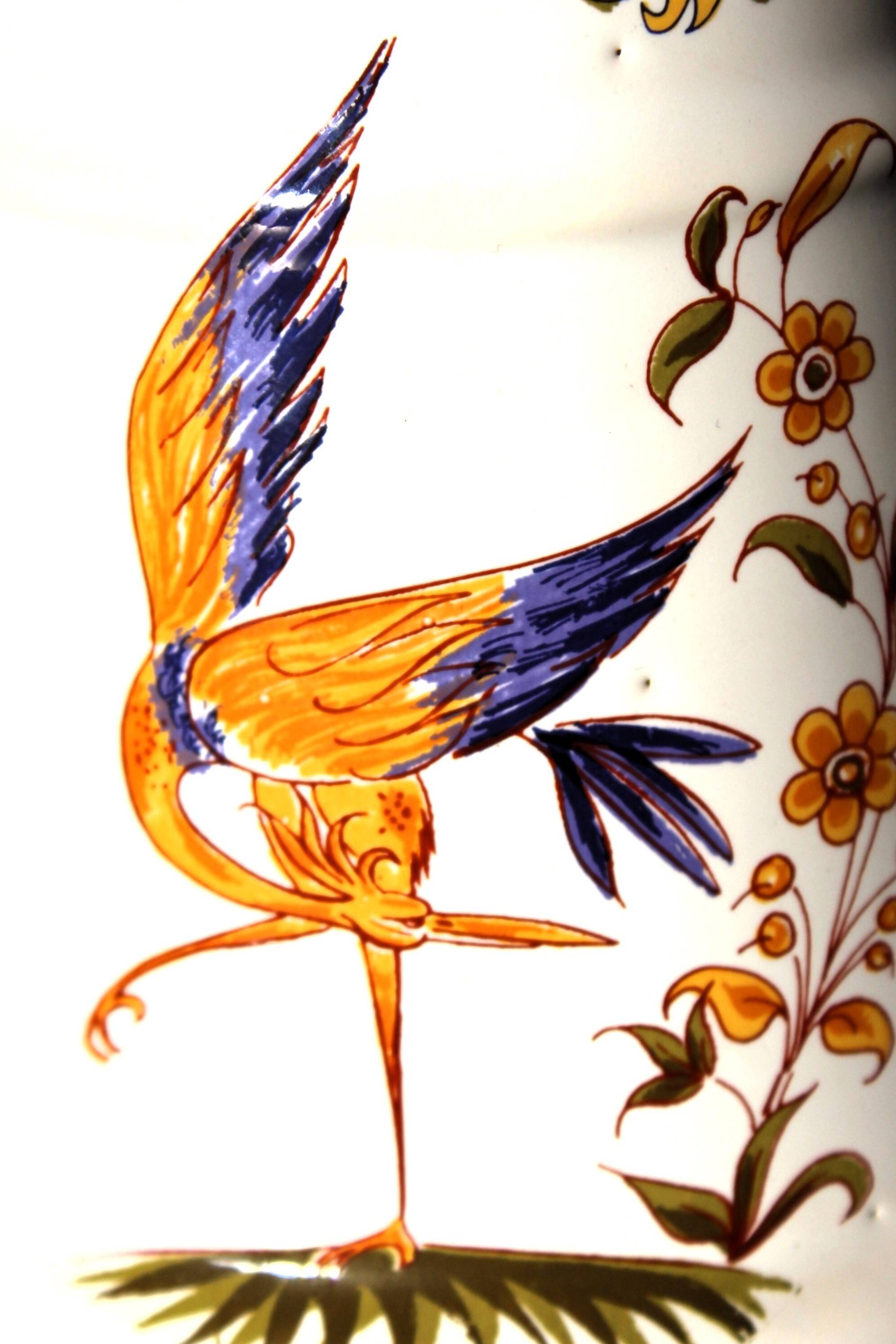 Rare Moustiers pitcher reproduction from the 18th century.