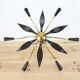 Plafonnier flower petals in Bakelite and aluminum cast, Italian sputnik