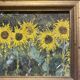 Old painting, still life with sunflowers, signed, XX century