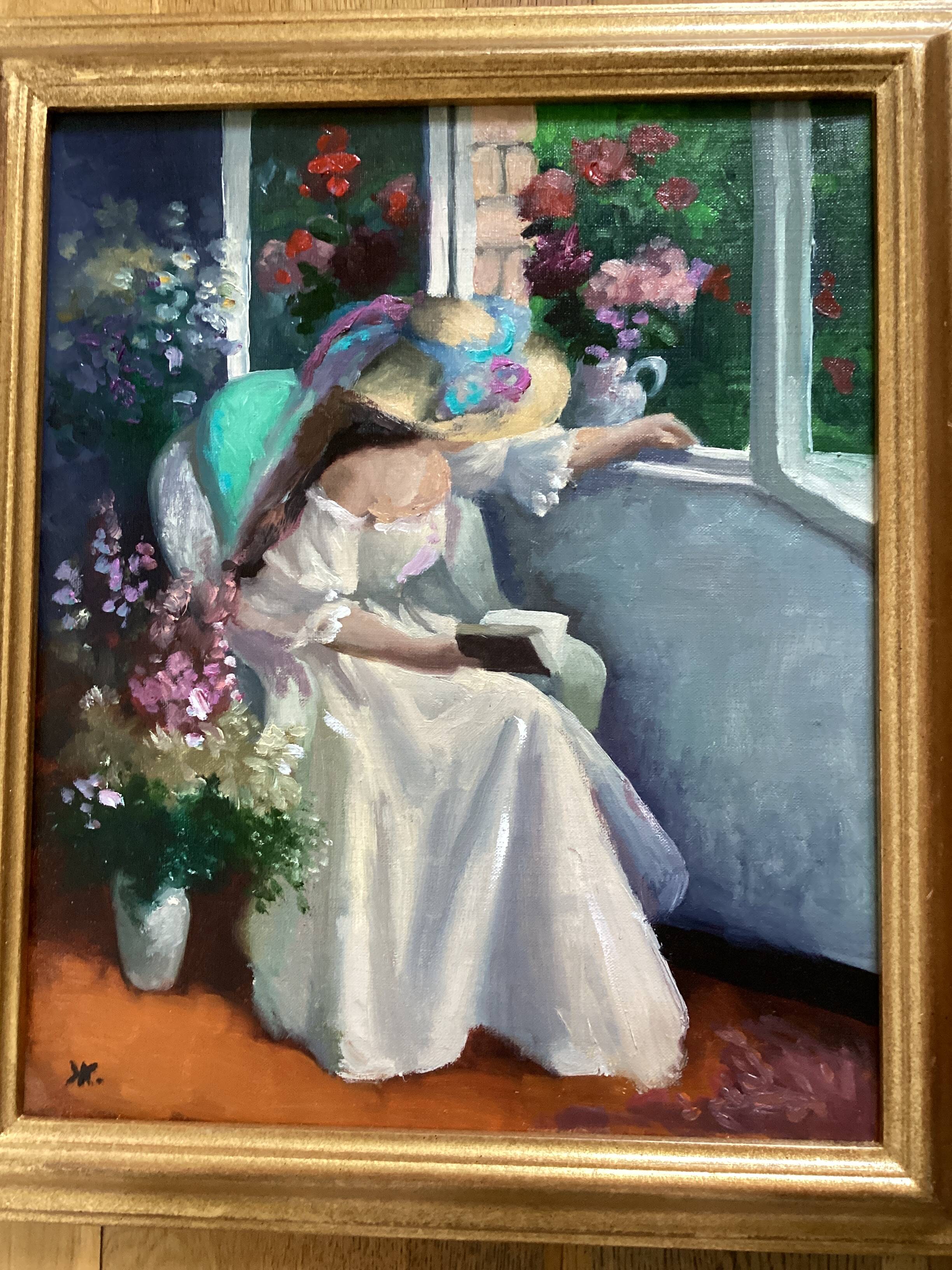 Signed painting Oil on canvas dimensions: height -55cm- width -47 cm-