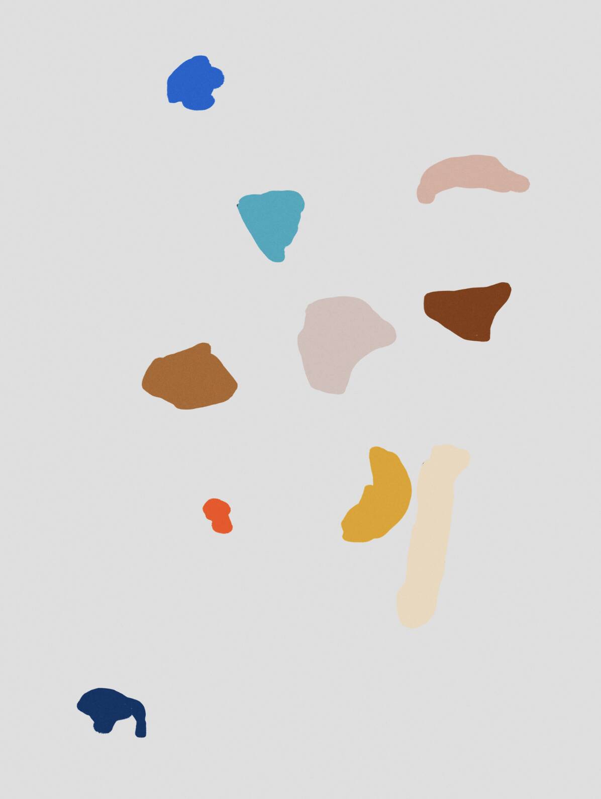 Abstract pebbles giclee print 50x70 cm