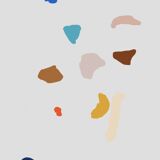 Abstract pebbles giclee print 50x70 cm