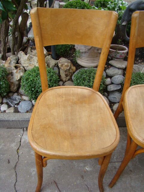 Lot of six old bistro chairs