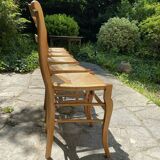 Set of 6 straw chairs