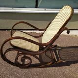 Rocking-chair wood cannage