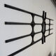 XXL wall sculpture in cast aluminium, 1970s Brutalist design.