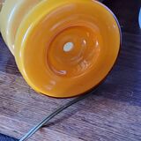 Designer orange glass lamp from the 70s
