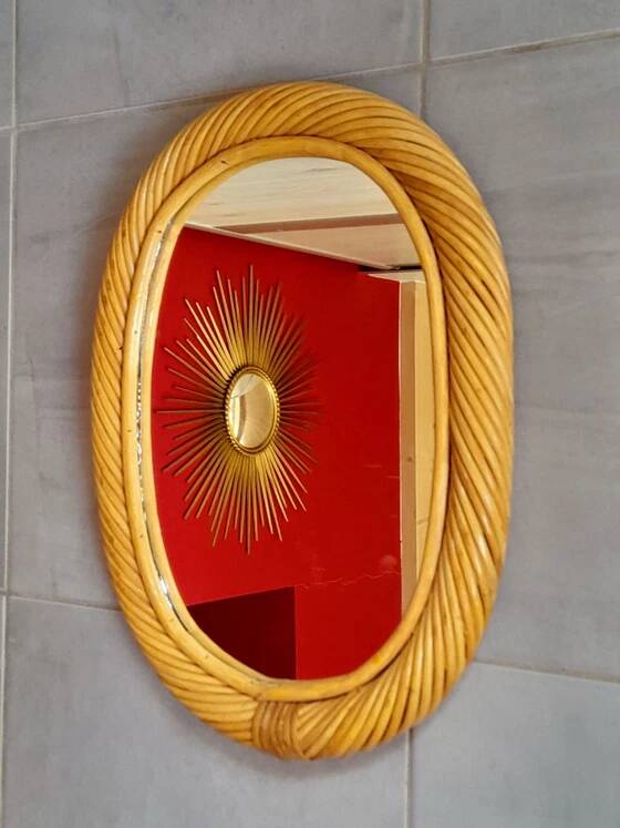 Rattan mirror