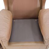 1970s Pair of Brown Leather Armchairs, Denmark