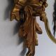 Paire d'appliques en bois doré sculpté, Italie