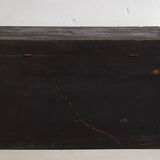 Antique oriental trunk with lotus flower paintings (c.1900) #11