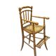 Antique bamboo caned baby chair from the early 20th century.