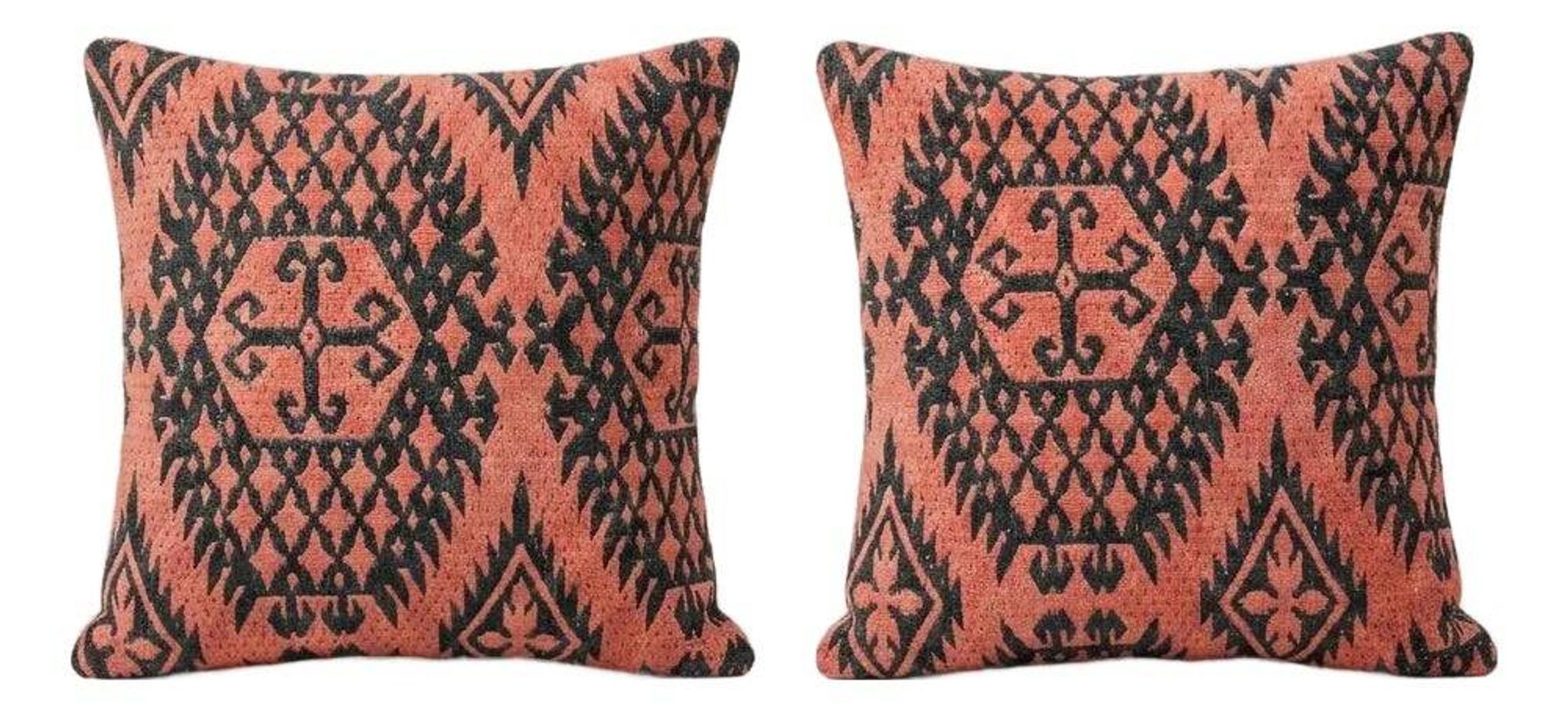 Set of 2 vintage kilim cushion covers 41x41 cm