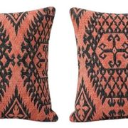 Set of 2 vintage kilim cushion covers 41x41 cm