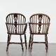 Ensemble de 6 magnifiques chaises Windsor anglaises anciennes avec une belle patine.