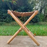 Retro bamboo stool