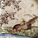 Polychrome ironstone dessert plates from Digoin and Sarreguemines.