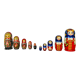 2 Russian dolls Matryoshka painted wood