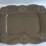 Tableware Service Table Design Meat or Vegetable Frosted Brown Porcelain