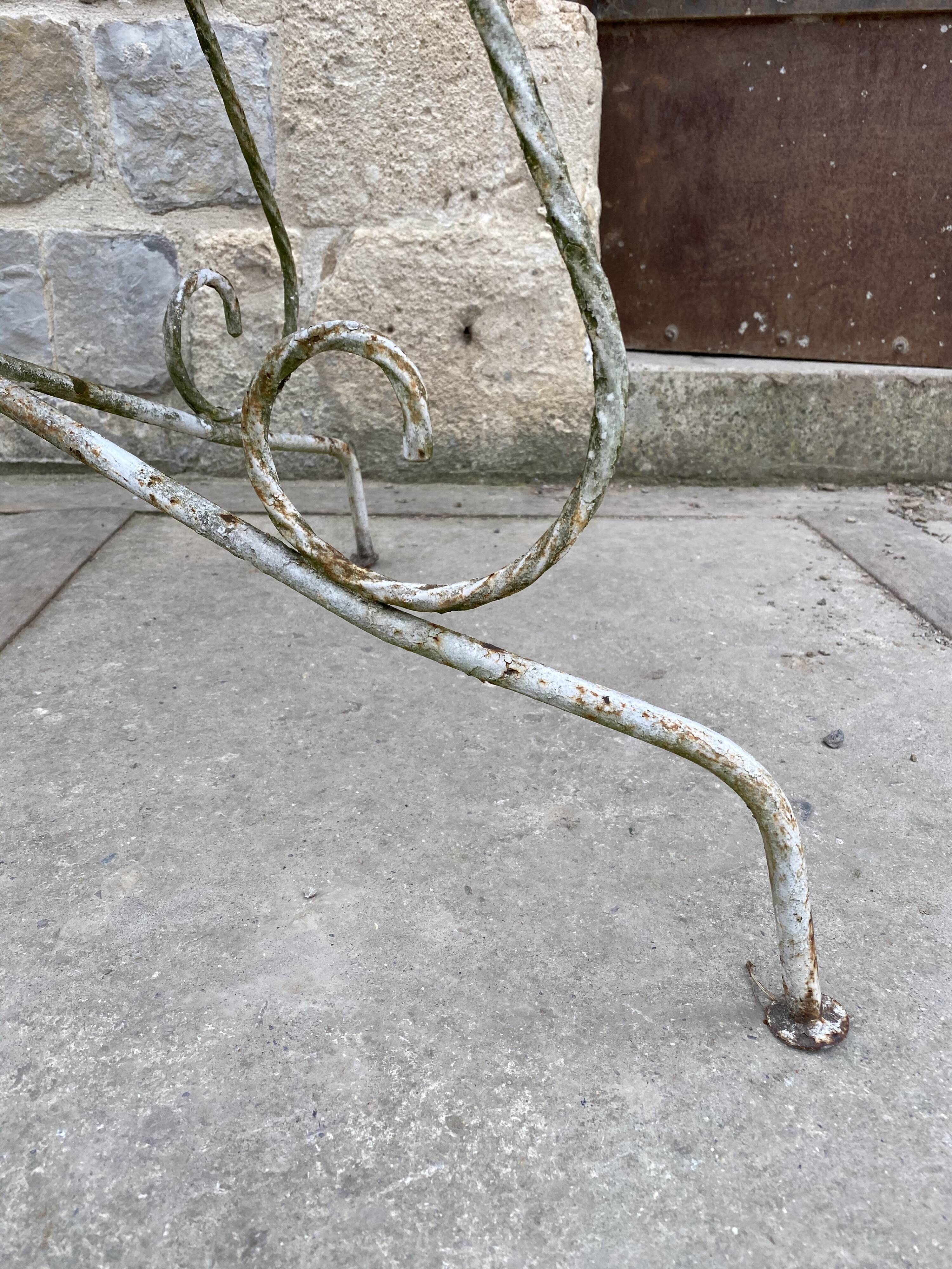 Wrought iron garden table 1960