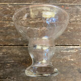 Set of 6 Vintage Glass Ice Cream Bowls Design France #D697
