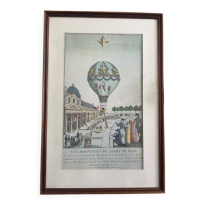 Gravure ancienne – - ballon