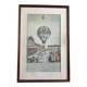 Gravure ancienne – Vue perspective du Champ de Mars – Ascension de ballon