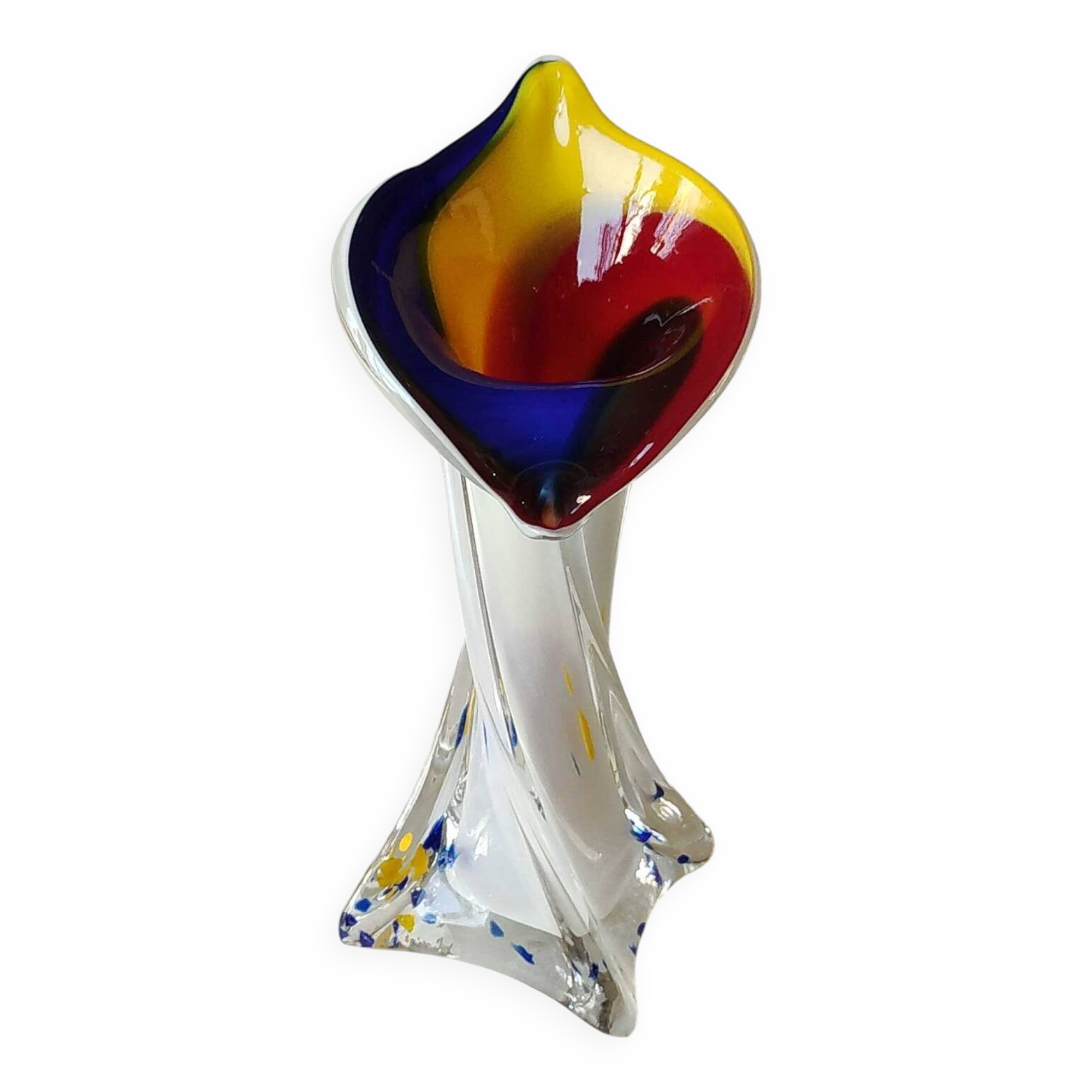 Jack in the Pulpit/Murano Soliflore Vase. Blown glass. Height 19 cm