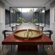 Hollywood regency monumental braided brass tray / centerpiece, Italy  1970