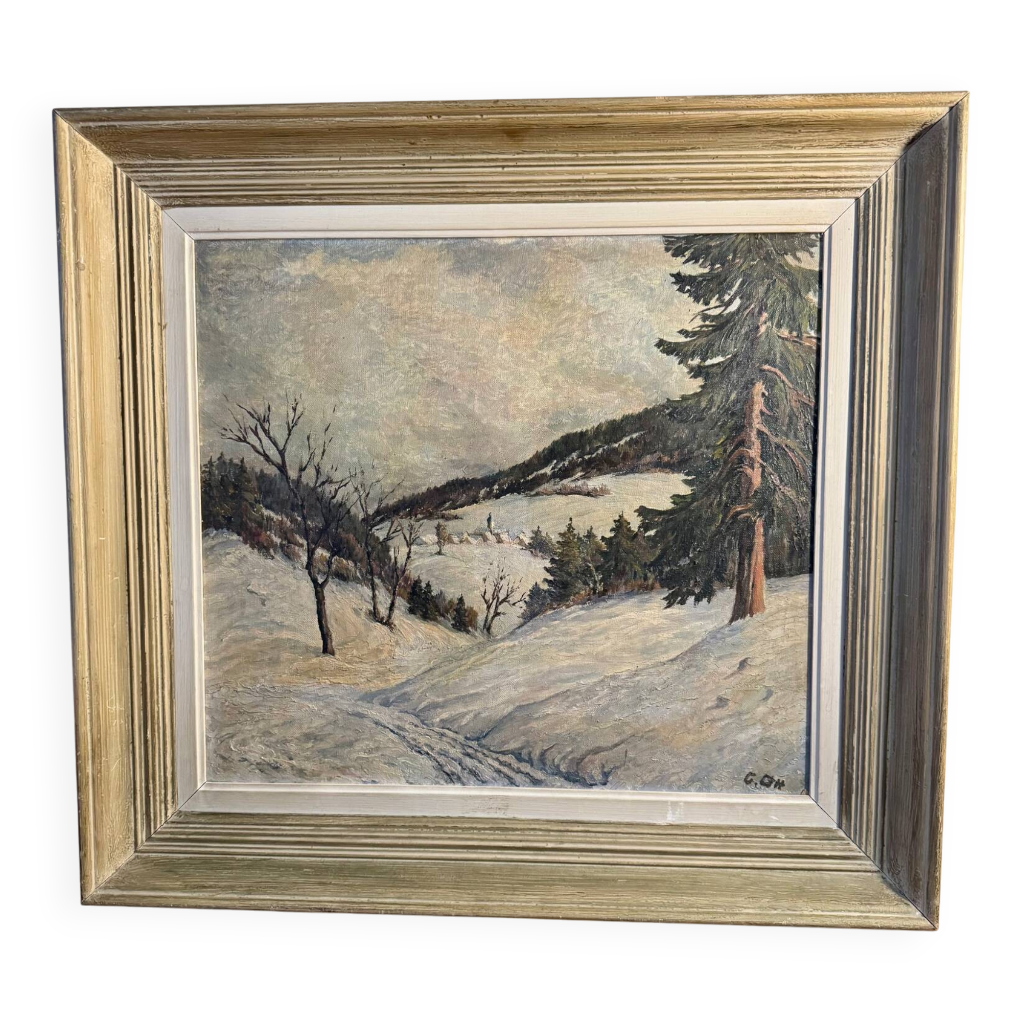 Winter Mountain Painting