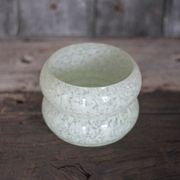 Pair of green Clichy glass lampshades, glass globe for suspension, globe.