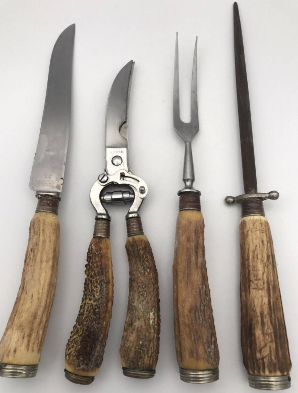 Service set cutlery, ironwood and stainless steel, Solingen