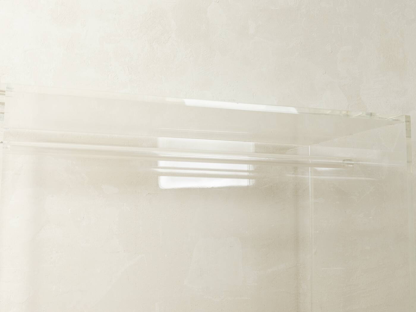 Minimalist chest of drawers from the 1980s, acrylic glass, unique piece