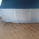 Sofa and its two vintage armchairs in blue velvet