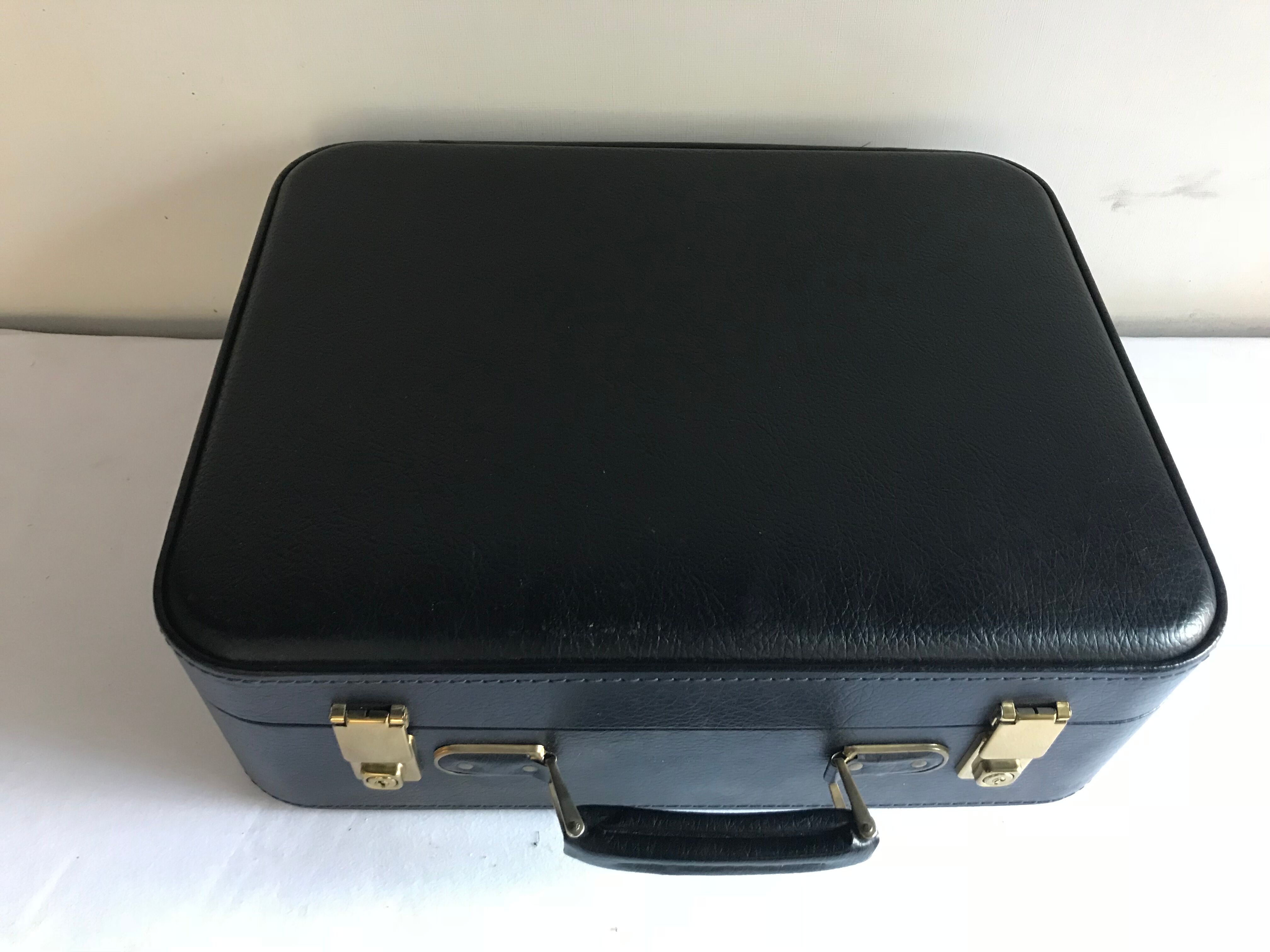 Old suitcase constellation leather black